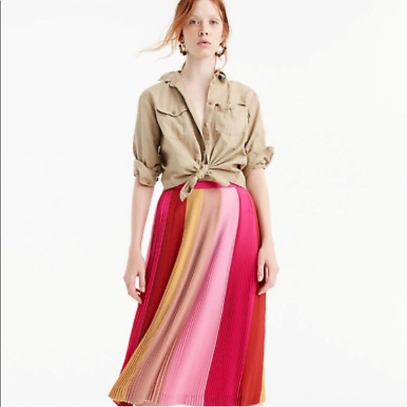 J. Crew pleated ombre flowy skirt NWT - Picture 1 of 4